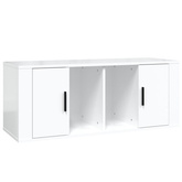 Szafka pod TV, wysoki połysk, biała, 100x35x40 cm vidaXL