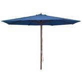 Parasol ogrodowy na drewnianym słupku, 350 cm, niebieski