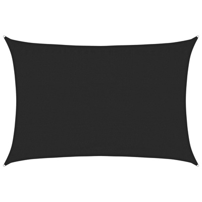 Żagiel przeciwsłoneczny, 160 g/m?, czarny, 3,5x5 m, HDPE