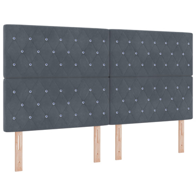 Łóżko z pojemnikiem i materacem LED ciemnoszary 180 x 200 cm