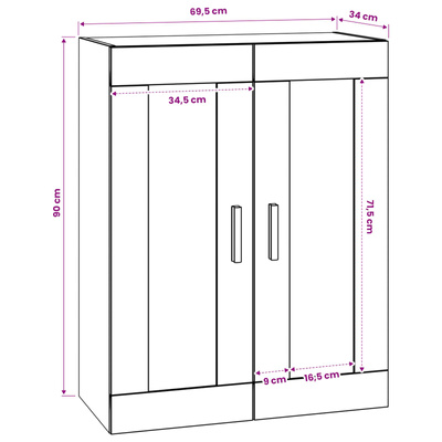 Szafka ścienna Do montażu na ścianie Dąb artisan