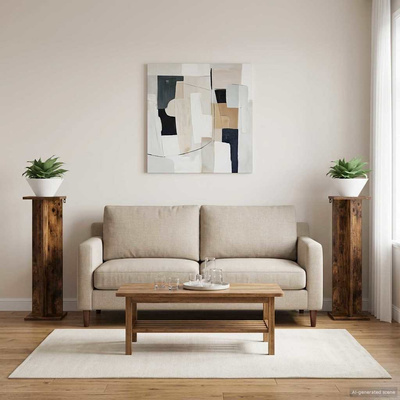 Stojak na rośliny 2 pcs Dąb Wędzony 25 x 25,5 x 80,5 cm