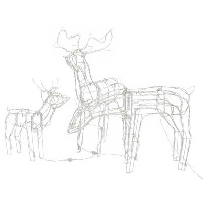 3-częściowa ozdoba świąteczna, renifery, 229 LED