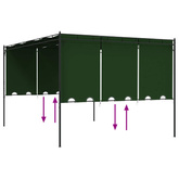 Altana 4 x 3 x 2,3 m zielony Poliester i Stal
