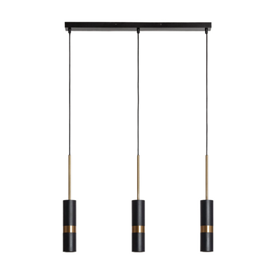 Lampa wisząca 3xGu10 czarna 65cm Abruzzo Stella