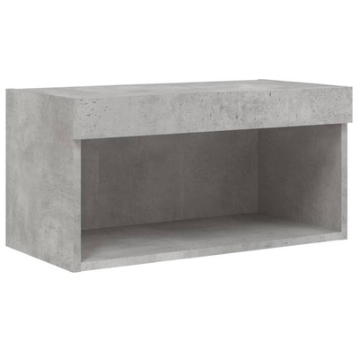 vidaXL Szafka pod TV, z oświetleniem LED, szarość betonu, 60x30x30 cm