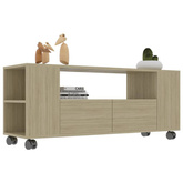 vidaXL Szafka pod TV, dąb sonoma, 120x35x48 cm materiał drewnopochodny