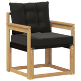 Sofa na zewnątrz Drewno akacji i tekstylen Biały