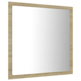 vidaXL Lustro łazienkowe LED, kolor dąb sonoma, 40x8,5x37 cm, akryl