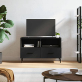 Szafka pod TV, czarna, 80x36x50 cm, materiał drewnopochodny vidaXL