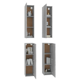 vidaXL Szafki telewizyjne, 4 szt., szary dąb sonoma, 30,5x30x110 cm