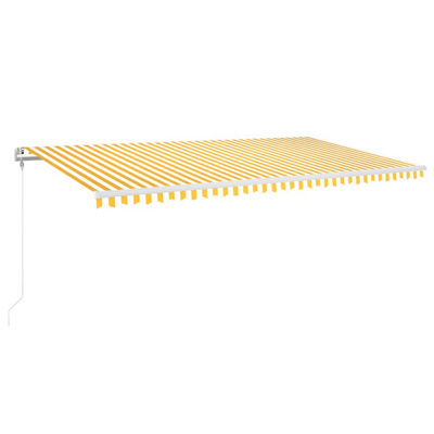 Automatycznie zwijana markiza, LED i czujnik wiatru, 600x350 cm