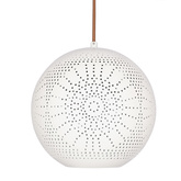 Lampa sufitowa wisząca 60W E27 ażurowy biały BENE 31-70586