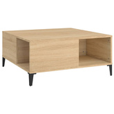 vidaXL Stolik kawowy, dąb sonoma 80x80x36,5 cm materiał drewnopochodny