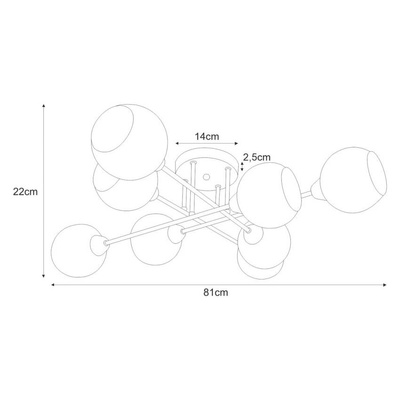 Lampa sufitowa K-JSL-1302/8 z serii FONS