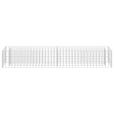vidaXL Podwyższona donica gabionowa, galwanizowana stal, 180x30x30 cm