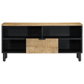 Szafka RTV Brązowa 100x33x46 cm Drewno lite Mango