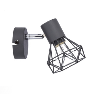 Kinkiet szary druciany pojedynczy 1X40W E14 Verve 91-60969