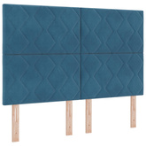 Łóżko ottoman z materacem Ciemnoniebieski 160 x 200 cm Welur