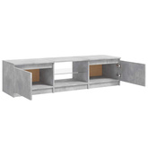 Szafka pod TV z LED, szarość betonu, 140x40x36 cm