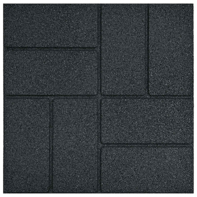 Kamień kroczący 6 pcs Czarny 40,5 x 40,5 x 2 cm Guma
