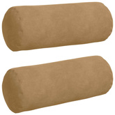 Poduszki Wałkowe 2 pcs Brązowy ? 15 x 40 cm Tkanina sztruksowa