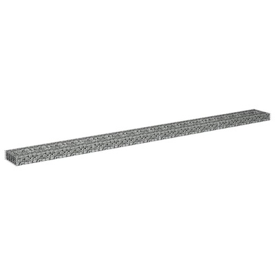 vidaXL Podwyższona donica gabionowa, galwanizowana stal, 360x30x10 cm