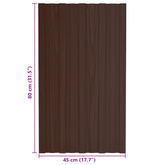Panel dachowy 36 pcs brązowy 80 x 45 cm Stal galwanizowana