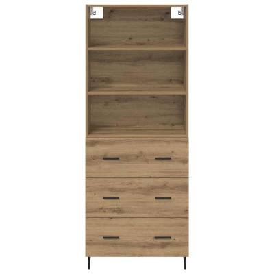 Highboard 2 szt. Dąb rzemieślniczy 69,5 x 32,5 x 180 cm