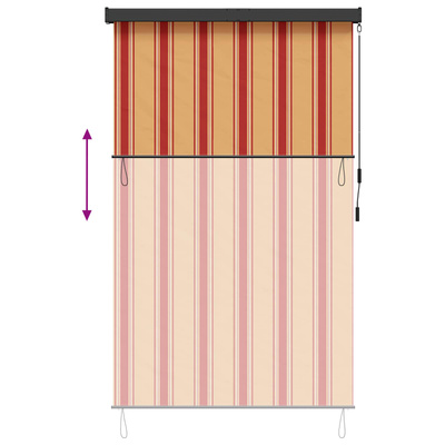 Roleta Wielokolorowe 60 x 250 cm Materiał i Aluminium