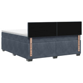Łóżko Box Spring z materacem i LED ciemnoszary 180 x 200 cm