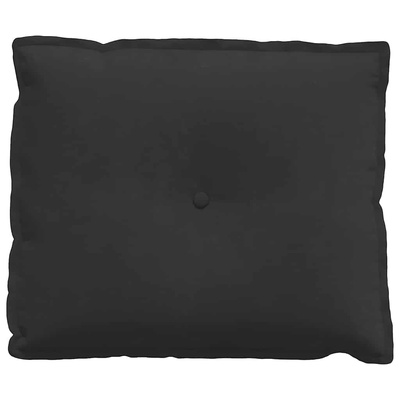 Poduszka na plecy Czarny 60 x 50 cm Tkanina mikrofibrowa