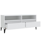 vidaXL Szafka pod TV, biała, 100x34,5x44,5 cm, materiał drewnopochodny wariant 4