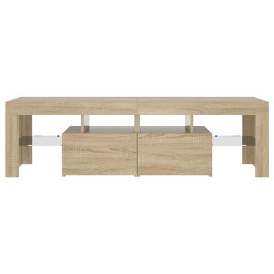 Szafka TV z oświetleniem LED, dąb sonoma, 140x36,5x40 cm