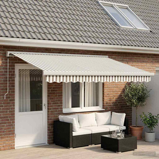 Markiza wysuwana Jasnoszary i biały. 500 × 300 cm