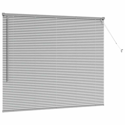 Żaluzje weneckie Srebrny 130 x 160 cm Aluminium