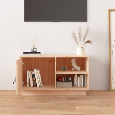 vidaXL Szafka pod TV, 70x34x40 cm, lite drewno sosnowe