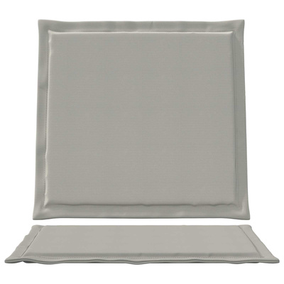 Poduszki na Siedzisko i Oparcie 2 pcs jasnoszary 47 x 45 x 2 cm