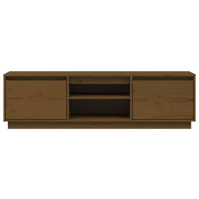 vidaXL Szafka pod TV, miodowy brąz, 140x35x40 cm, lite drewno sosnowe