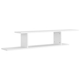 vidaXL Wisząca szafka pod TV, biała, 125x18x23 cm