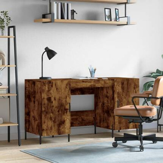vidaXL Biurko, przydymiony dąb, 140x50x75 cm, materiał drewnopochodny