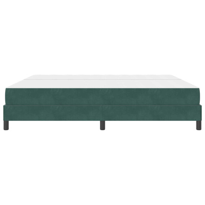 Łóżko sprężynowe z materacem Ciemna zieleń 200 x 210 cm tkanina