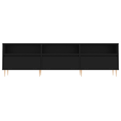 vidaXL Szafka pod TV, czarna, 150x30x44,5 cm, materiał drewnopochodny