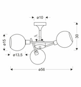 Lampa wisząca CESAR srebrna 3x40W E27 nowoczesna elegancja do salonu jadalni sypialni