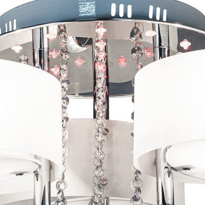 Nowoczesna lampa sufitowa led kryształ ANTILA srebrny