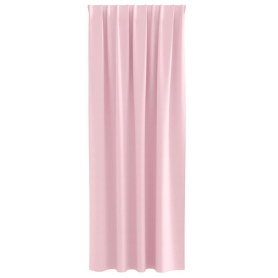 Firany blackout z kółkami 2 pcs Dziecięcy róż 260 x 140 cm