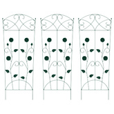 Ogrodzenie Ogrodowe 3 pcs Zielony 110,5 x 42,5 cm Stal