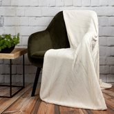 Koc Lotos biały 150x200