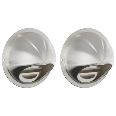 Pokrywy wentylacyjne 2 pcs Srebrny 100 mm Stal nierdzewna