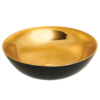 Umywalka nablatowa Tinos marmur czarna złota połysk  Invena